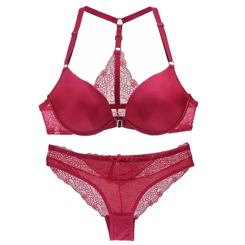 Dainafang novo conjunto de sutiãs sexy v profundo y-line cintas japão e coreia do sul rendas roupa interior feminina abc cup lingerie feminina — image 5