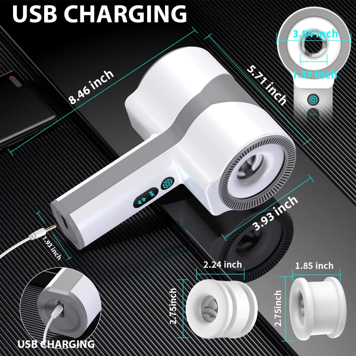 Automatic Male Masturbators Cup with 5*5*7 Thrusting Rotating Vibrating Quiet Hands Free Pocket Pussy Stroker 3D Sex Toys for Me — image 6