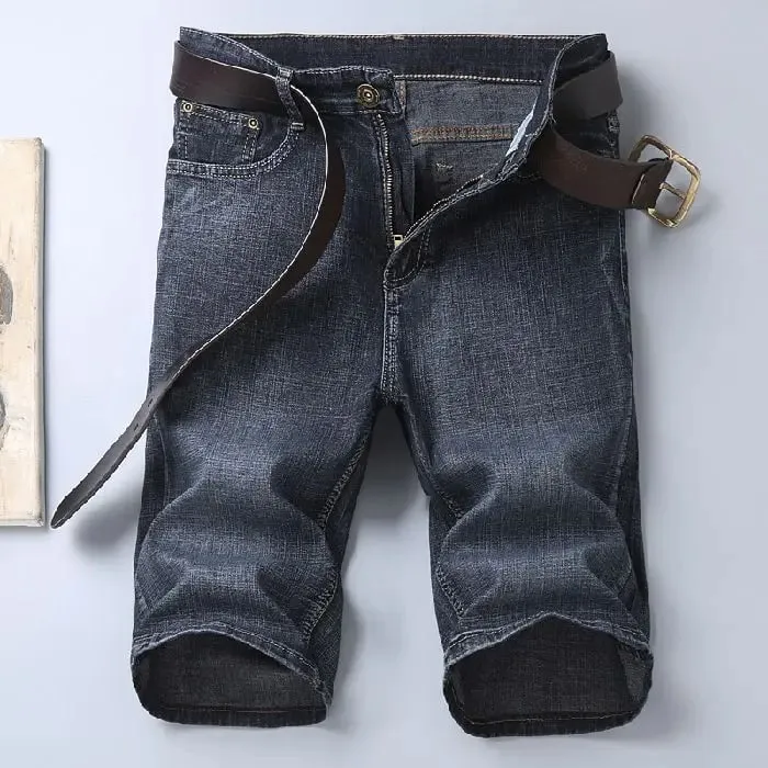 Summer Shorts Jeans Men Denim Pants Stretch Black Fashion Design Men's Jeans Slim Straight Male Short Jeans