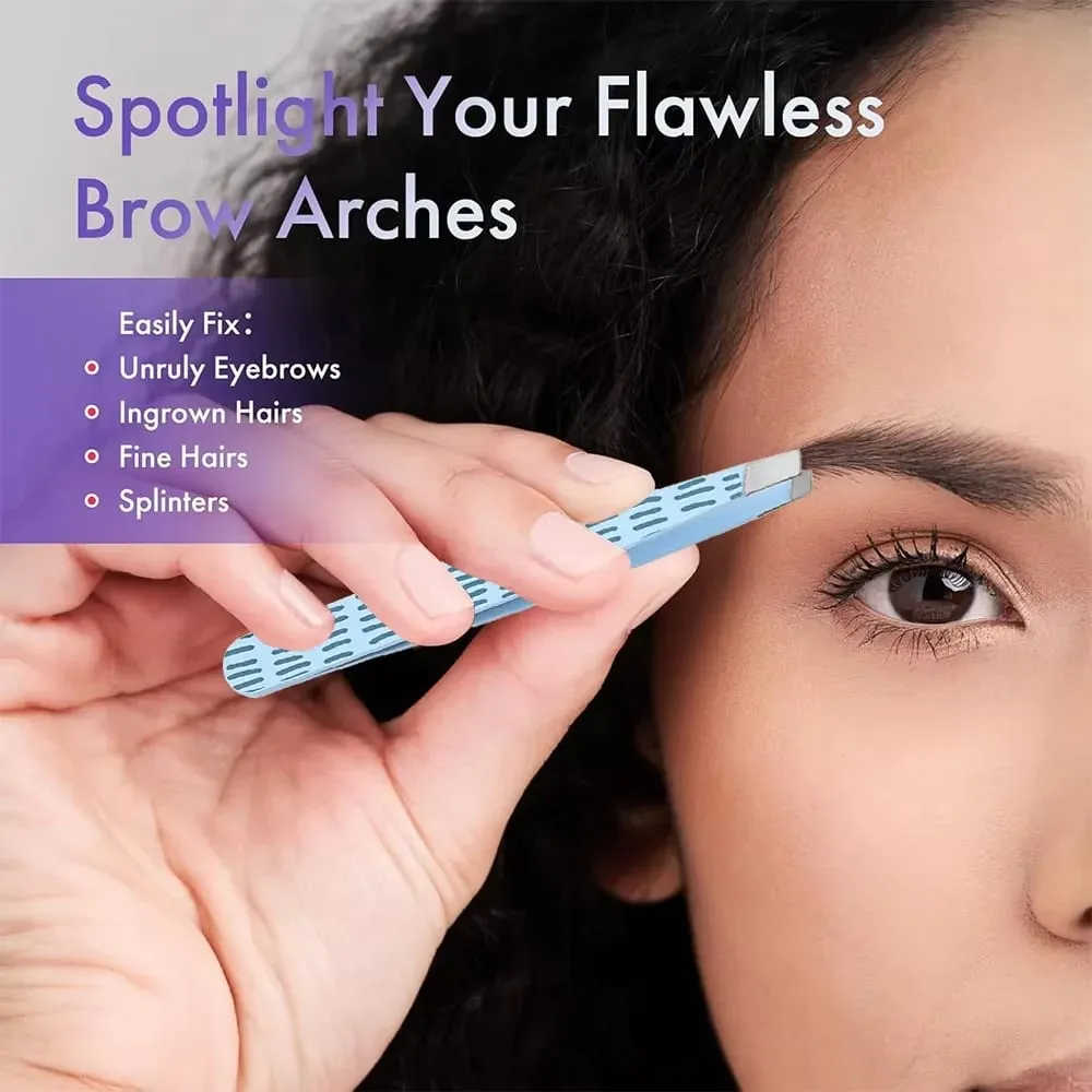 1/6pcs Eyebrow Tweezers Professional Stainless Steel Tweezers for Eyebrows Men and Women Beauty Clips Facial Hair Removal Tools