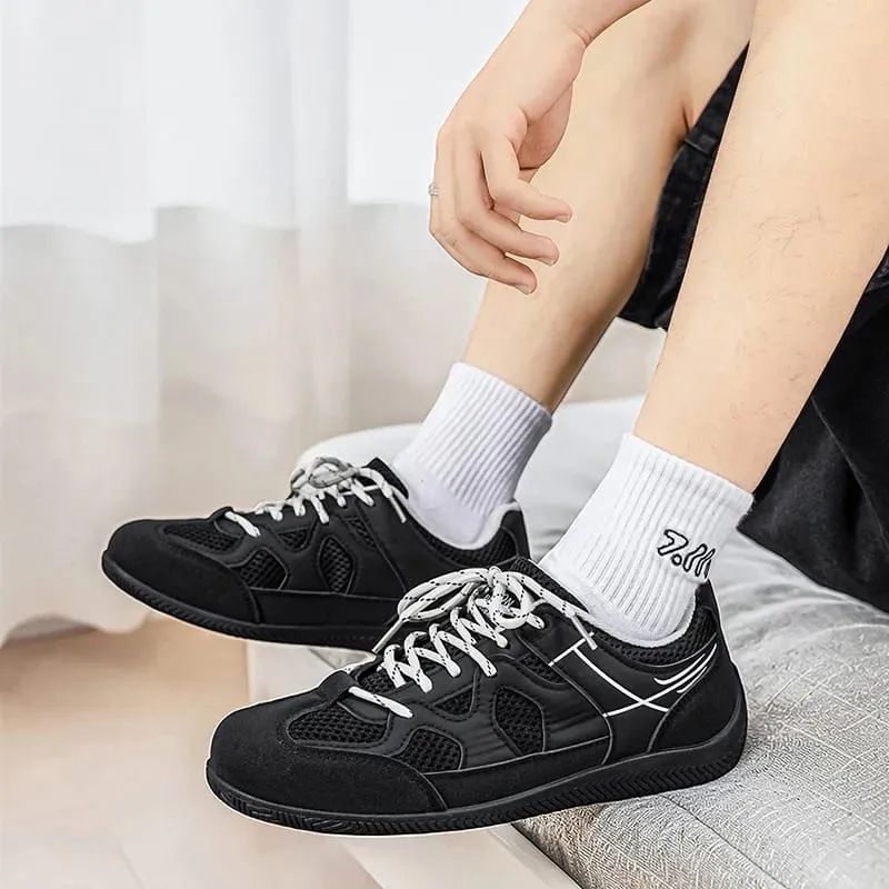 New Sneakers for Men's Outdoor Fabric Footwear Fashion New Man Breathable Anti Slip Mesh Walking Flat Sole Tennis Athletic Shoes — image 7