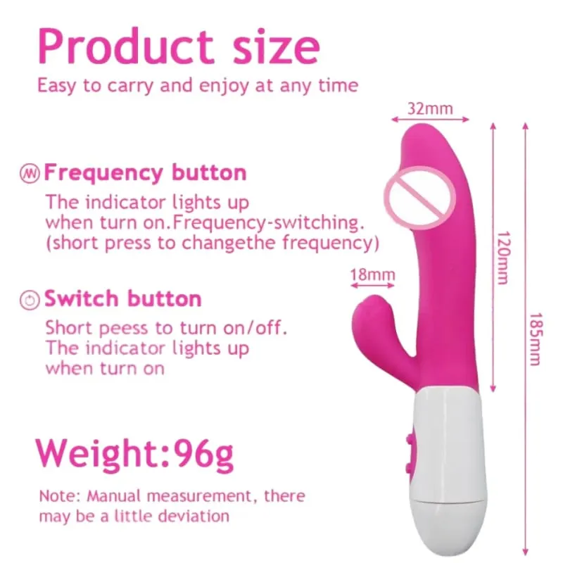 Silicone G-Spot Rabbit Vibrator Dual Vibration Clitoral Massager 10 Speeds Rechargeable Waterproof Pleasure Sex Toy for Women — image 3