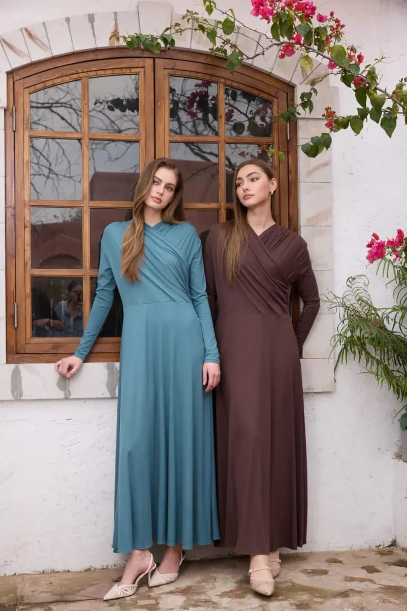 AS SS26 Flowy elegance wrap Maxi dress lightweight fabric flattering dressy woman clothes — image 5