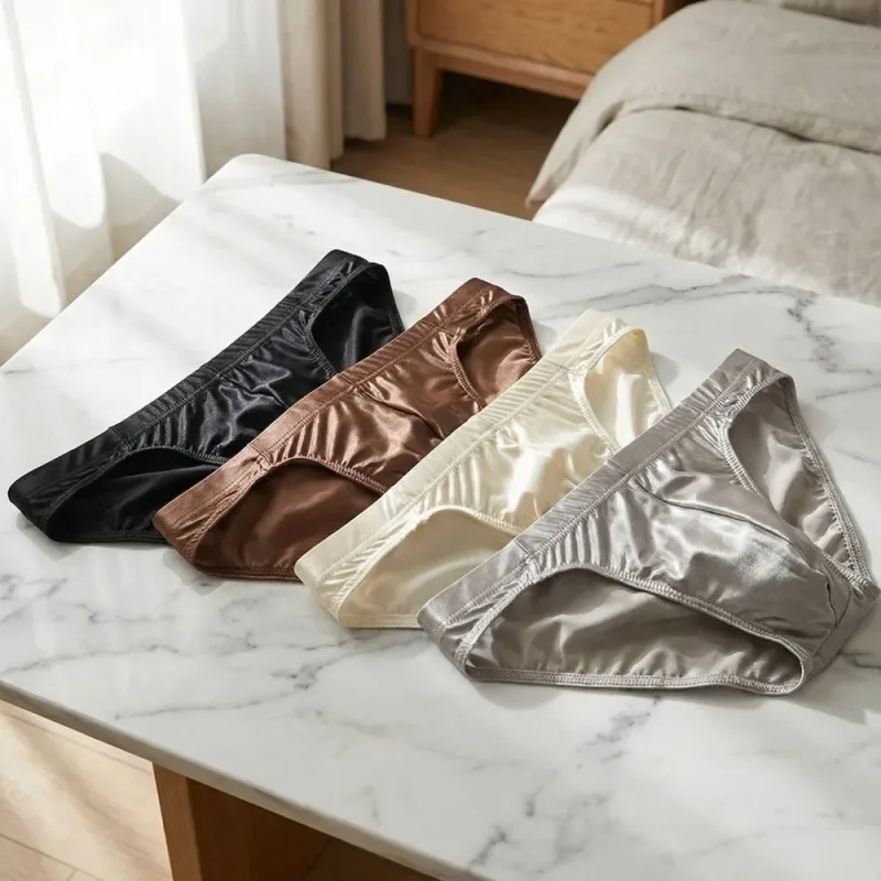 Breathable Low Waist Men Thin Panties Male Lingerie Underpants Men's Underwear Simple Ice Cool Briefs Summer — image 10