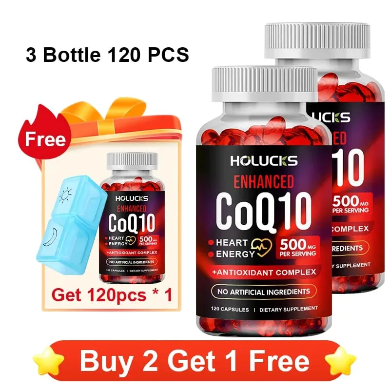 High Potency COQ10 Capsules with Turmeric Trans-Resveratrol Antioxidant & Cognitive Health Support Overall Wellness