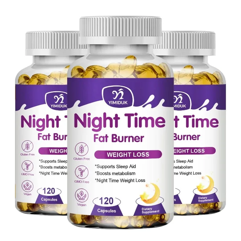 Night Time Slimming Fat Burning Capsules Support Weight Loss Appetite Suppression Metabolism Detoxification for Lean Physique — image 7