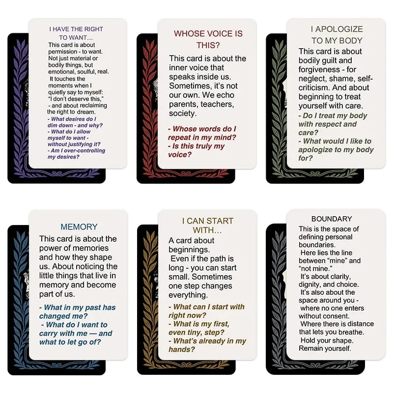 《52 Self-Exploration Mindfulness Cards Inner Growth and Emotional Reflection Cards Women's Self-Awareness Cards》Card Game Board Game a Must-Have Game for Family Gatherings Gift — image 4