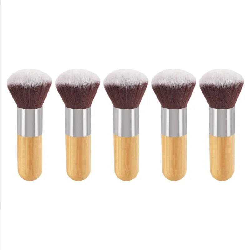 Bamboo Handle Foundation Brush Loose Powder Makeup Brushes Blush Contour Liquid Foundation Cream Professional Face Beauty Tools — image 12