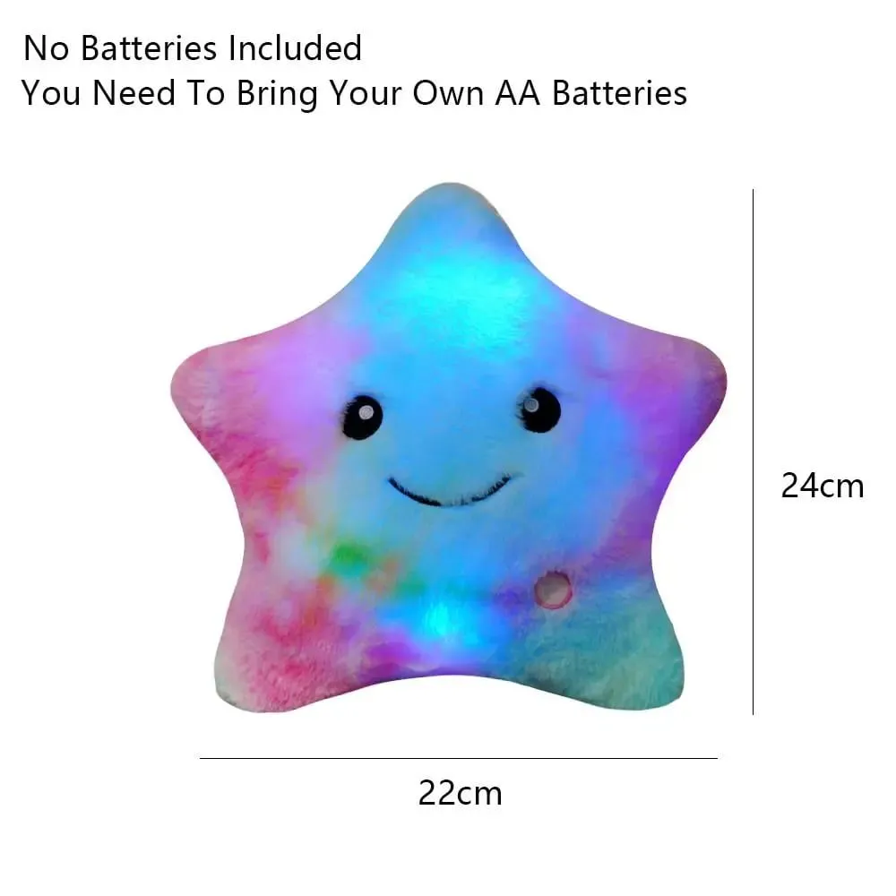Jouet en peluche étoile électronique LED, jouets doux pour bébé et enfant, poupée étoile LED, décoration de la maison, oreiller étoile douce