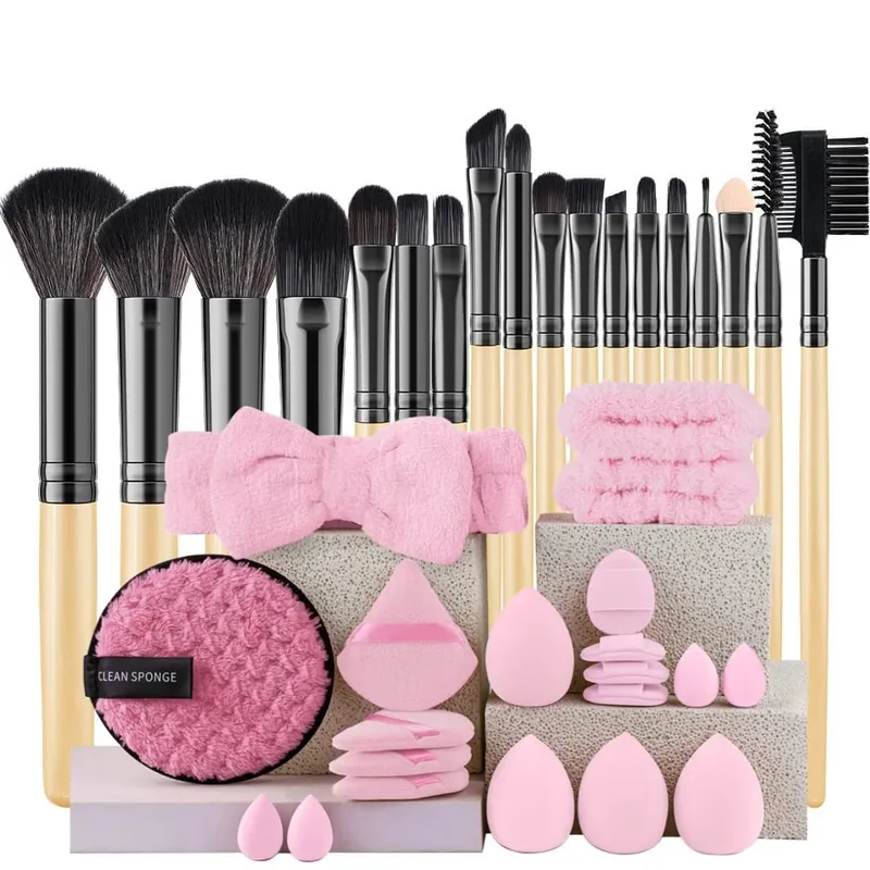 18PCS Women's Makeup Brushes Set - Eye Shadow Foundation Blush Cosmetic Brushes Soft Make up Tools with Storage Bag — image 14
