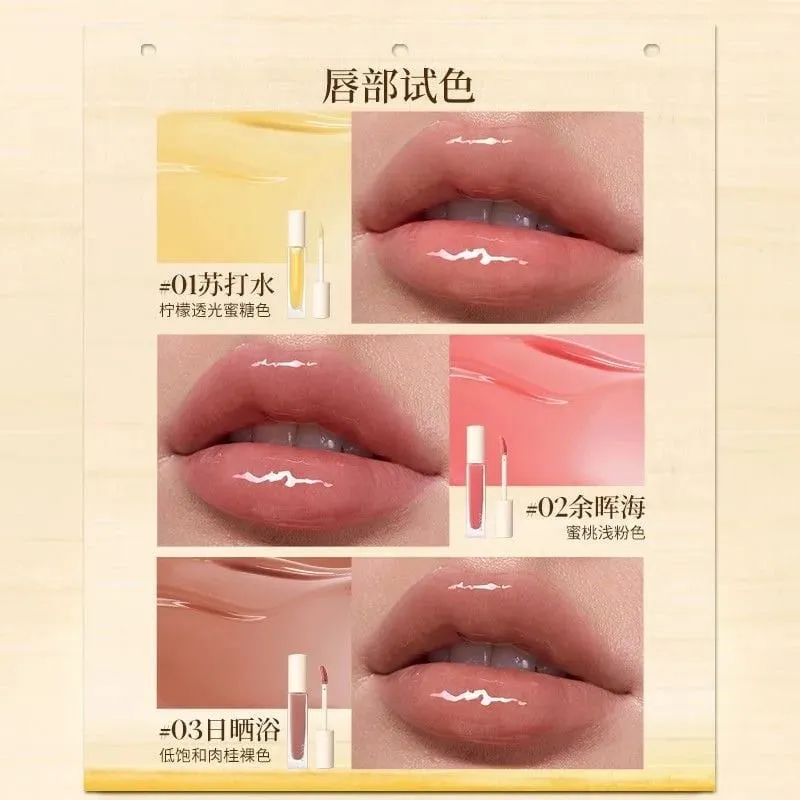 Summer Makeup Gift Set Lipstick Lip Glaze & Eyeshadow Palette Full Face Cosmetic Kit for Valentine‘s Day Gift — image 6