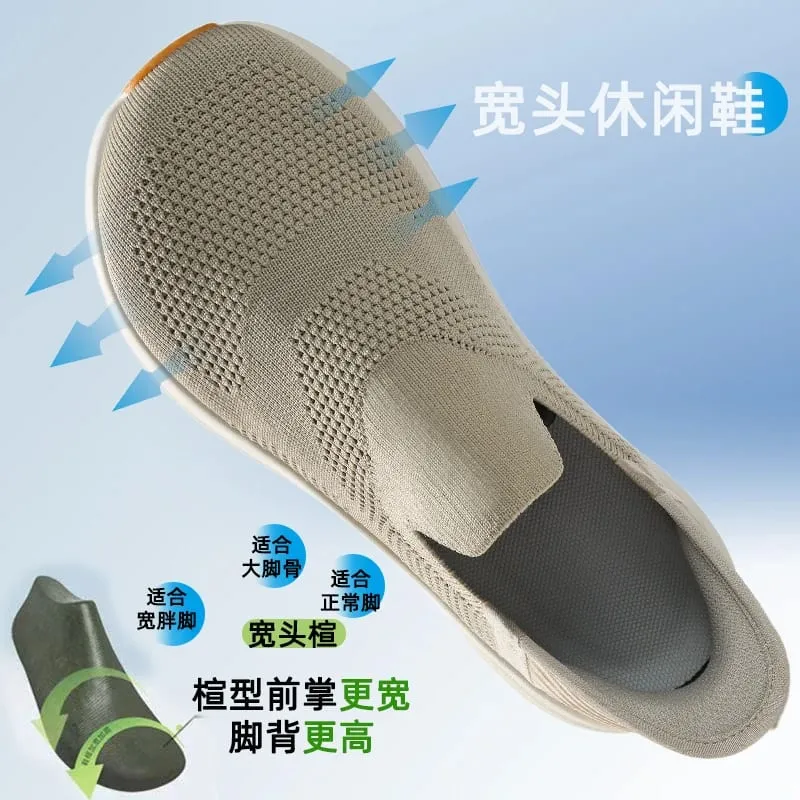2026 New Slip On Walking Shoes Men Breathable Soft Sole Comfortable Casual Sneakers — image 3