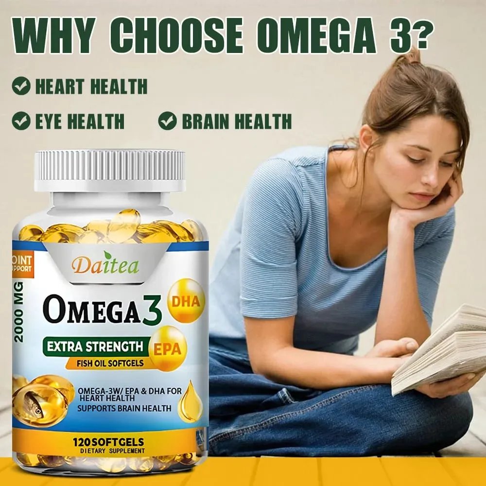 Ang Omega 3 Fish Oil 2000mg Softgels na may EPA at DHA ay sumusuporta sa Heart Brain Joint at Eye Health ay nagpapalakas ng Nerve Function at Immunity — image 6
