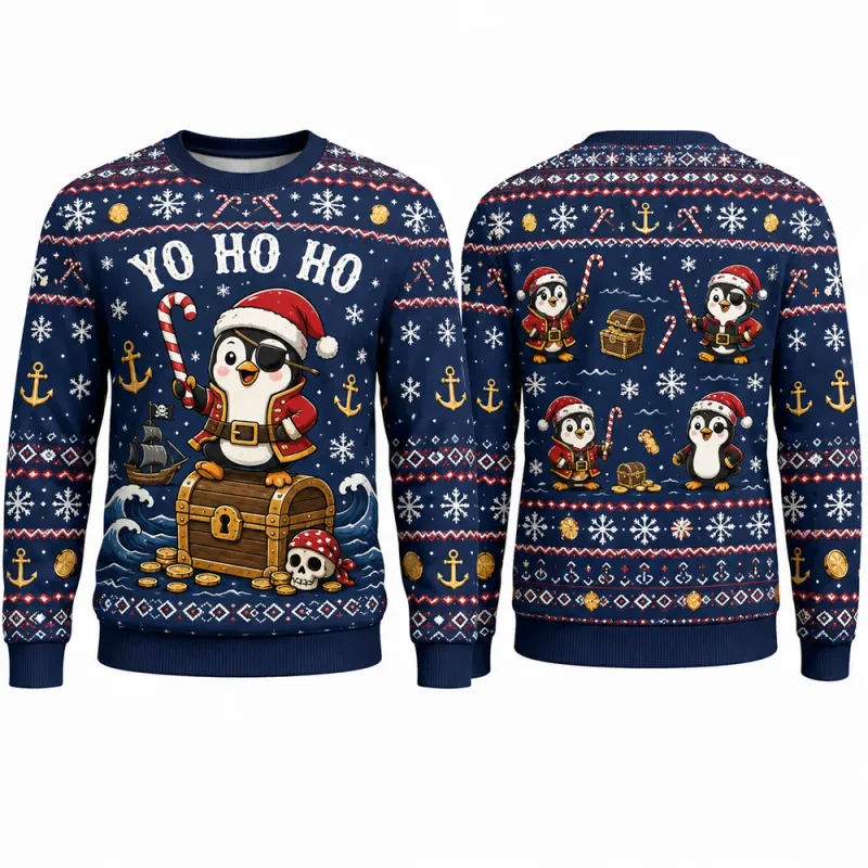 I Am The Tree Cat Christmas Sweatshirt 3D Graphics Crew Neck Long Sleeve Men Women Funny Ugly Xmas Holiday Party Autumn Pullover — image 8