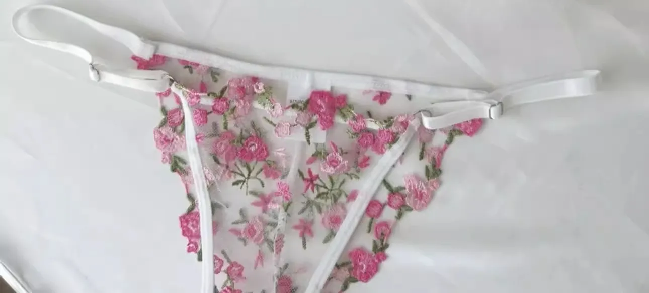 French Luxury Lingerie Set - Sexy Floral Embroidery Black Bra & Panty Set Sheer Transparent Seductive Women's Intimates — image 19