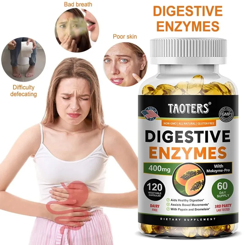 Digestive Enzymes Containing Papain and Bromelain Help Support Digestion Improve Gut Health Boost Metabolism Improve Dull Skin — image 1