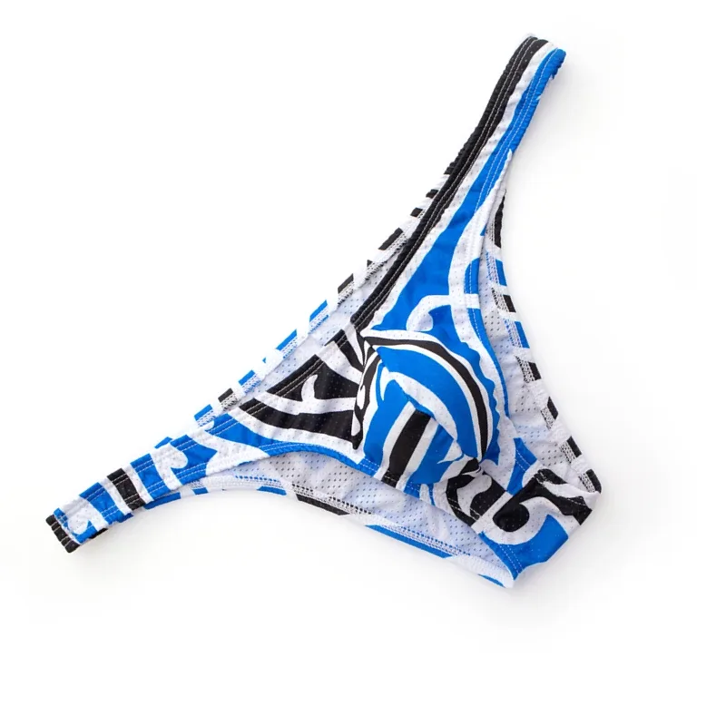 Naka-print na Brief Panlalaking Panloob Sexy Slip Hombre Bikini Briefs Man U Convex Underpants Cuecas Calzoncillos Mesh Mens Lingerie — image 15