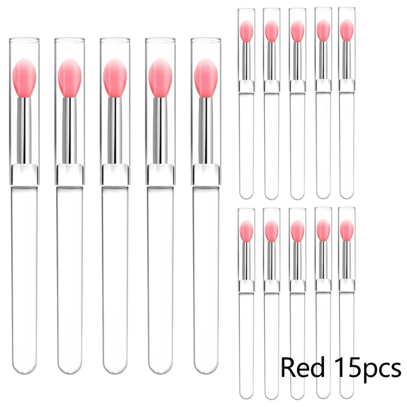 3/15 PCS Silicone Lip Mask Applicator Reusable Lip Brush Transparent Lipstick Tool For Lip Gloss Eyeshadow Brushes Εργαλεία μακιγιάζ — image 13