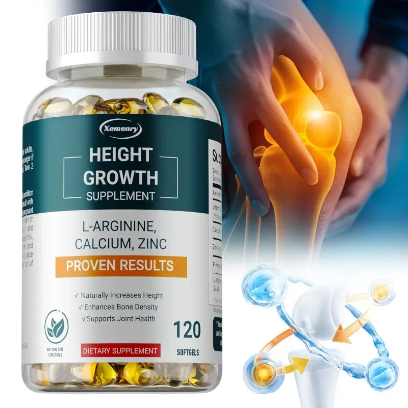 Height Growth Supplements - with Vitamins and Calcium Zinc Improves Bone Strength Promotes Growth and Improve Immunity — image 1