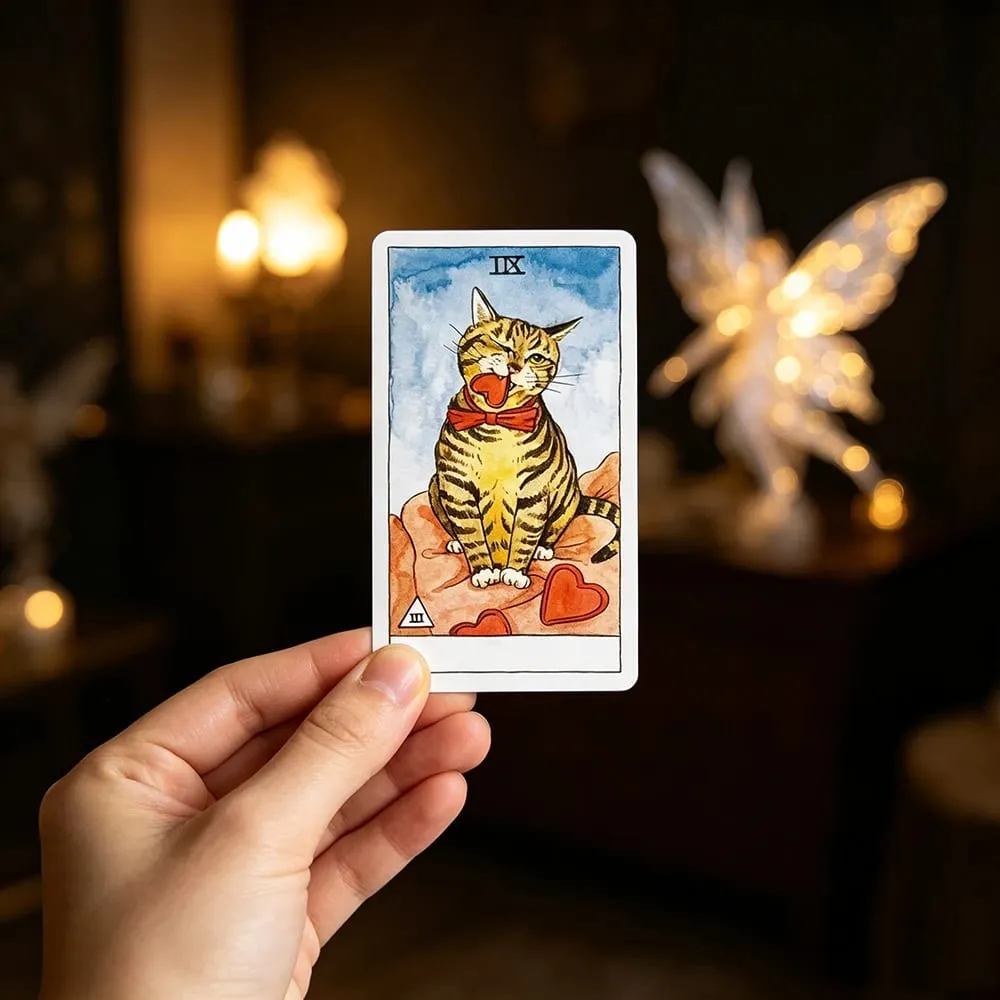 Cat Tarot Cards 78‑Pcs Cute Cat Design Tarot Cards Set Fortune‑Telling Divination Tarot Deck for Beginners and Cat Lovers — image 5