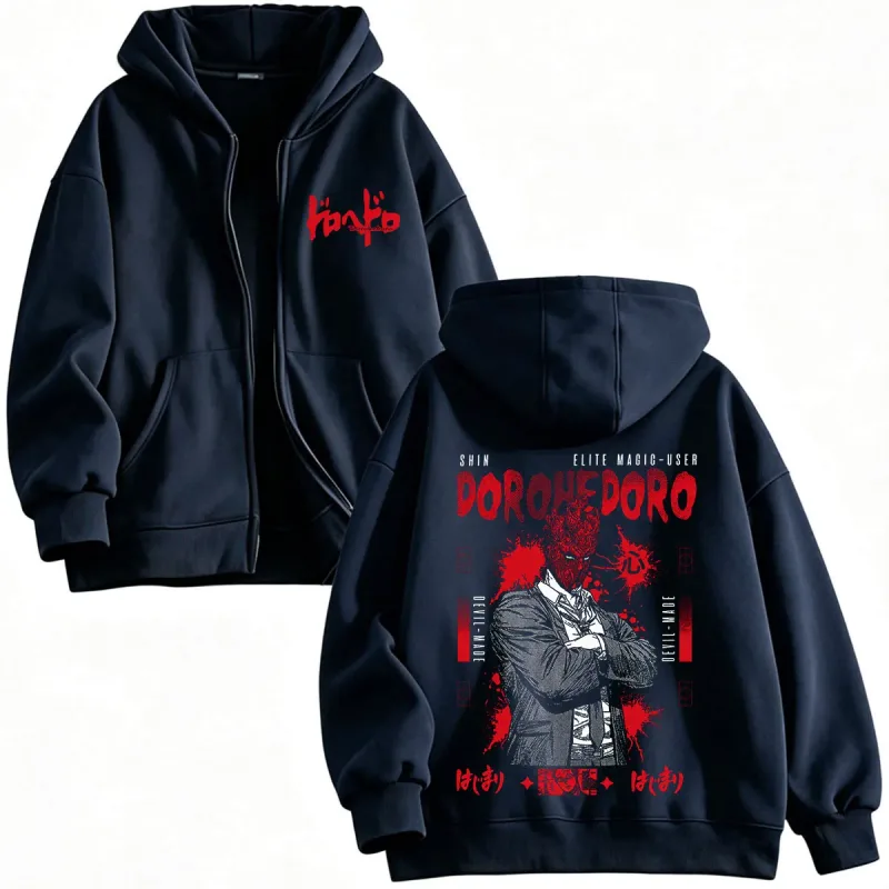Anime Dorohedoro Kaiman Shin Zipper Hoodies Men's Women Clothing Zip Up Hooded Sweatshirts Long Sleeves Jackets Caots Streetwear — image 3