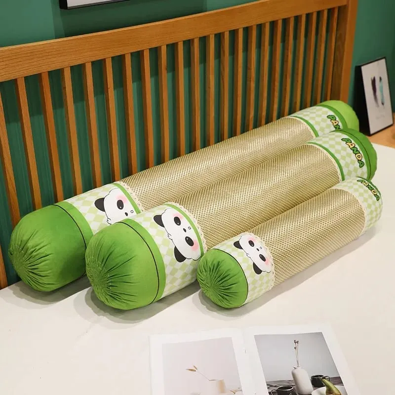60cm Panda Ice Vine Plush Pillow Dual Sided Cool Ice Rattan Cushion Soft Plush Throw Pillow Home Sofa Bed Decor Gift — image 3
