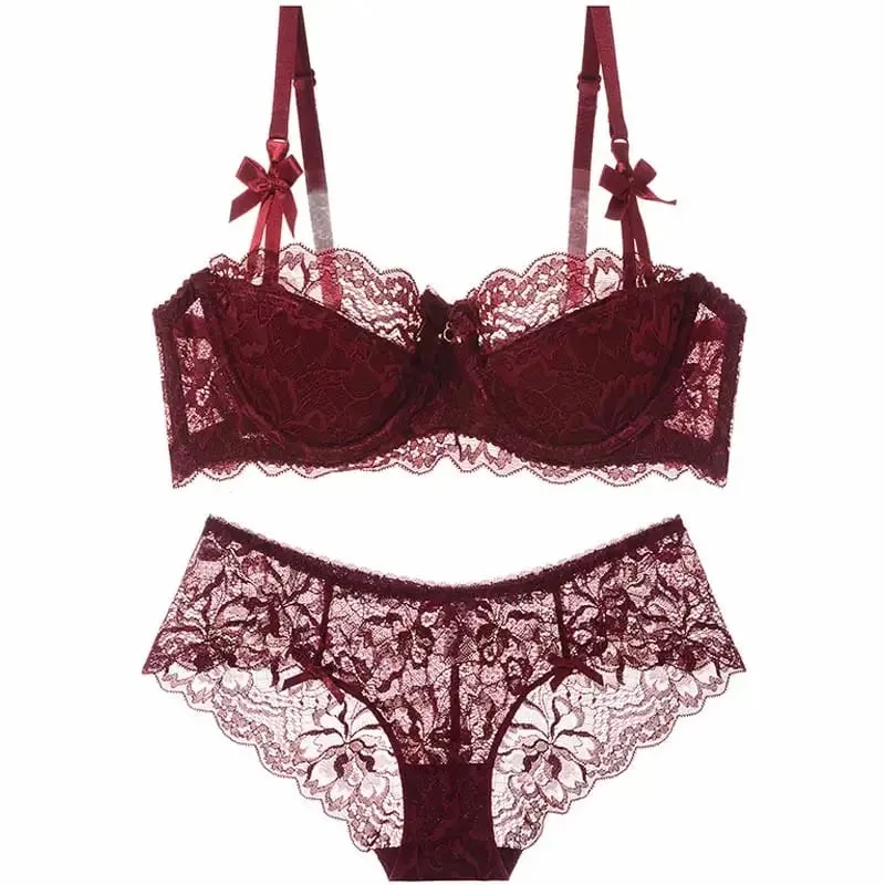 Conjunto de sutiã meia xícara de verão, tendência, fino, grande, minimizador de busto, lingerie de abstinência, para mulheres, sono diário, roupa casual — image 12