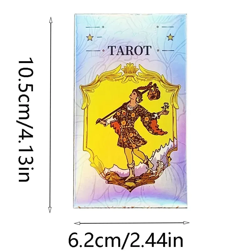 Shining Vitetta Tarot Cards Deck 78 Tarot Cards for Beginners New Design Approx 10.3*6cm Divination Board Game — image 6