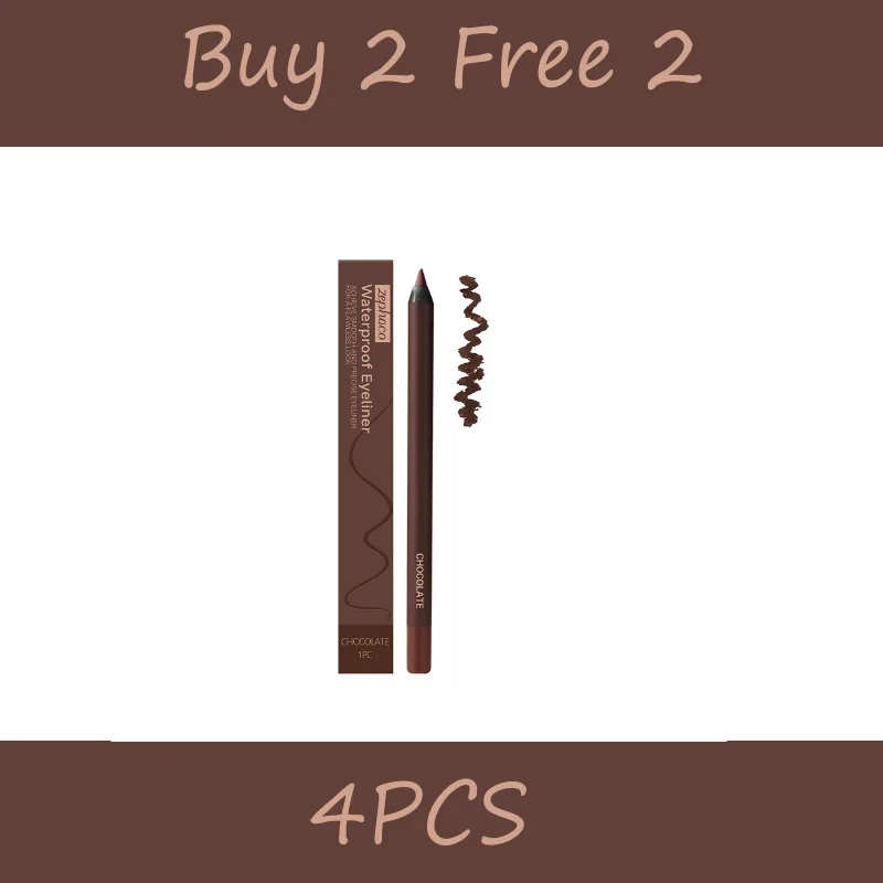 Zephoco 1pc Chocolate Eyeliner Pen Waterproof Smooth Application Long Lasting Eye Makeup Gel Pencil For Daily Use