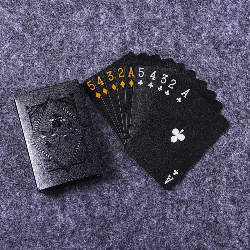 New Color Black Gold Playing Card Game Card Group Waterproof Poker Suit Magic Dmagic Package Board Game Collection Entertainment