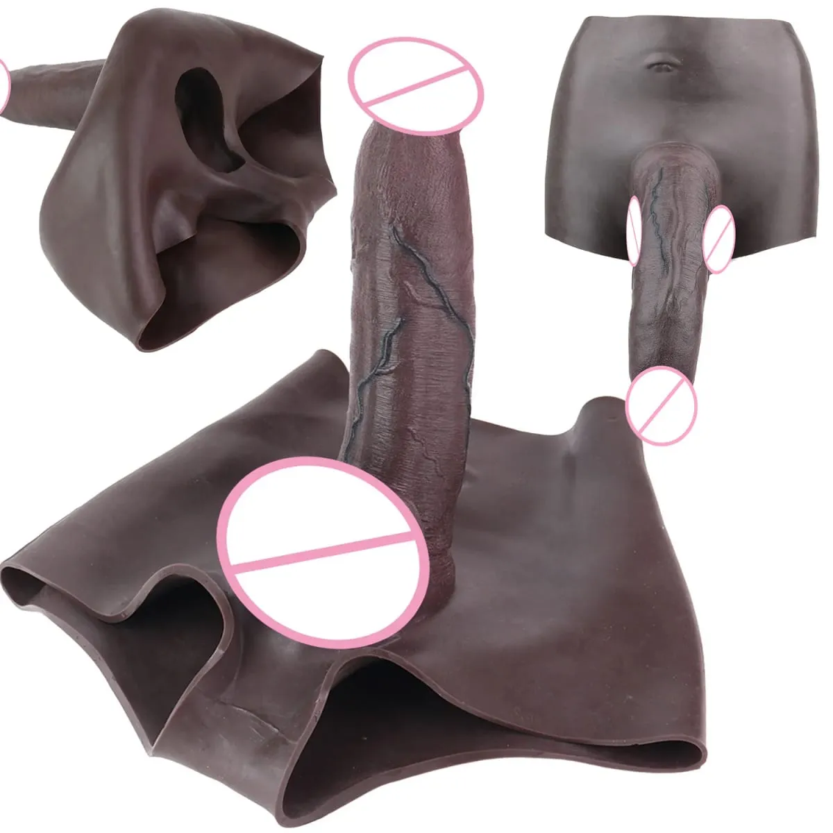 Wearable Extra Large Penis Sleeve Silicon Soft Hollow Penis Panties High-Grade Adult Intimate Toys For Men Adult 18+ Tools — image 4