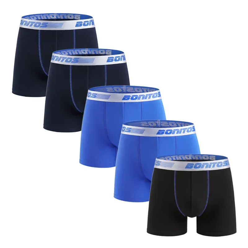 5st Herrkalsonger Boxershorts i bomull Klassiska herrtrosor BONITOS Bokstav Elastiskt midjeband Boxershorts för män
