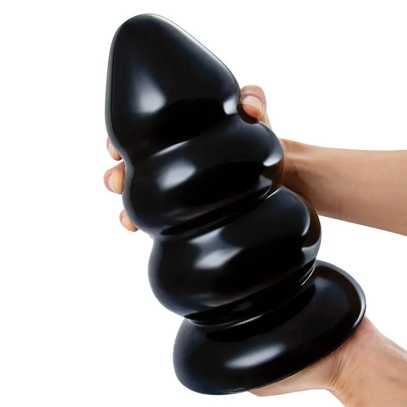 Super enorme anal plug grandes vibradores buttplug ânus expansão massageador de próstata com ventosa brinquedos sexuais para mulheres masturbador — image 1