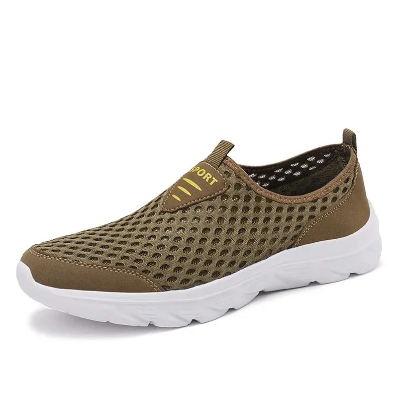 Breathable Mesh Shoes Men Slip on Male Casual Sneakers Anti-slip Mens Non Slip Flats Outdoor Walking Shoes for Man — image 9