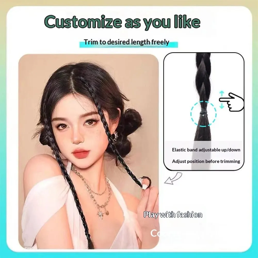 1Pcs Synthetic Braid Wig with Strong BB Clips Lightweight Box Braid Ponytail Hair Pieces for Women Fashion Accessory — image 5