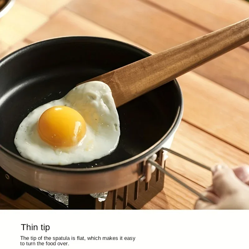 Teak Houten Spatel Kleine Keukenspatel voor Koken Eierpannenkoek Turner Outdoor Koken Spatel Gebruiksvoorwerpen Keuken Gereedschap — image 3