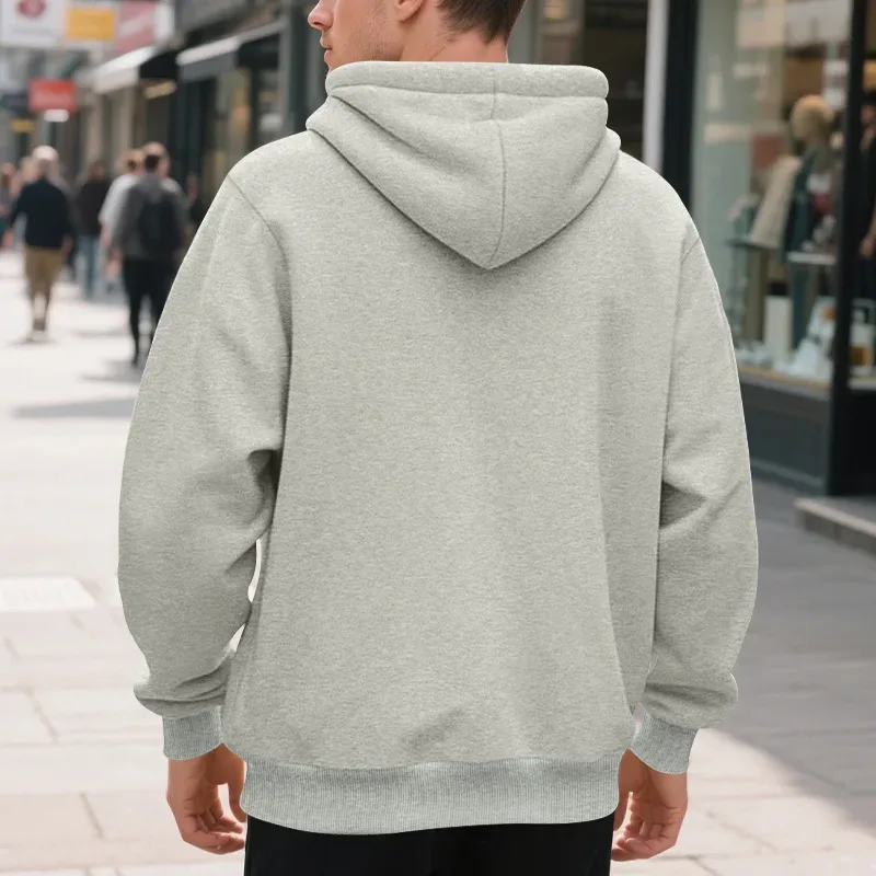 Ny 2026 mäns höst Fritidskläder Solid långärmad dragkedja Huvtröja Kappa Manmode Utomhus Sportkläder Huvtröjor Jackor — image 33