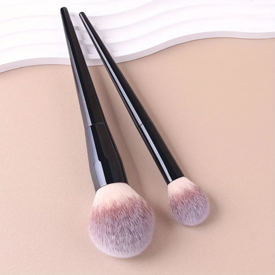 2pcs Professional Makeup Brushes with Large Soft Nylon Bristles & Elliptical/Contour Tips - Compatible for Foundation Blush Po — image 6