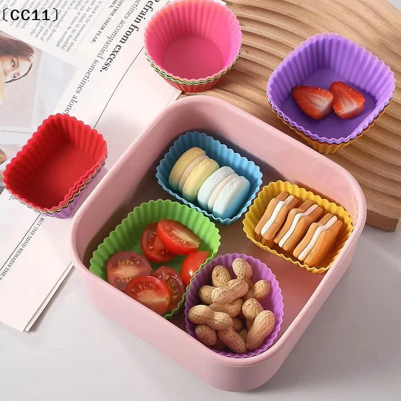 12/24Pcs Silicone Lunch Box Dividers Bento Lunch Box Dividers Lunch Dividers Dish Cups Salad Dressing For Kid Lunch Access〔CC11〕