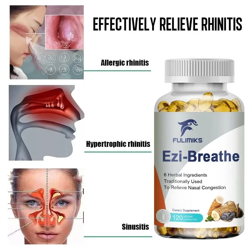 Respiratory & Nasal Health Capsules 6 Herbal Relieves Stuffy Nose Congestion Rhinitis & Supports Breathing Comfort — image 6