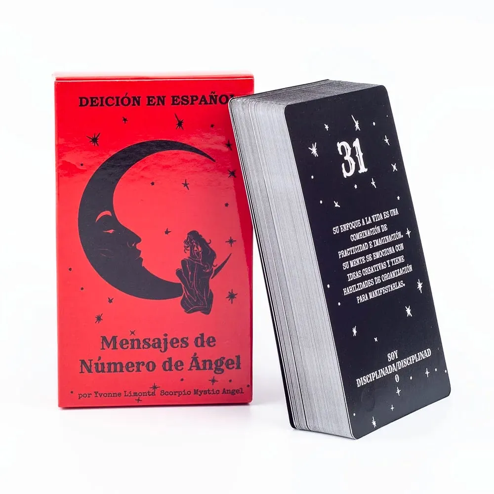 Mensajes de Número de Ángel 54Pcs Spanish Version Fate Divination Tarot Card FortuneTelling Card Games Party Board Game 10.3*6CM — image 2