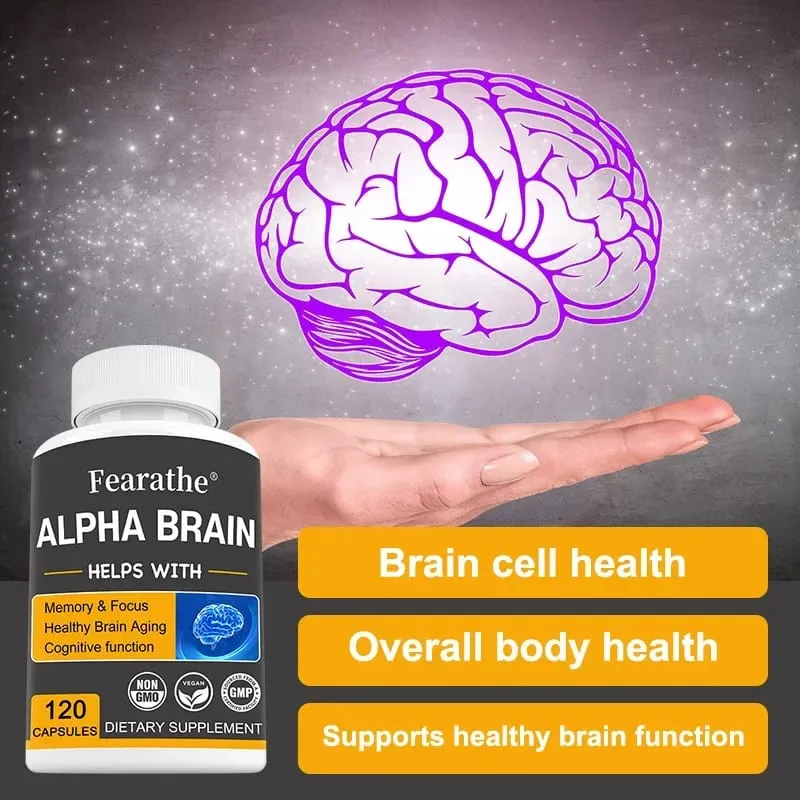 Alpha Brain Nootropics Integratore cerebrale per uomini e donne - Memoria, chiarezza mentale e cognizione con capsule Focus di vitamina B6 — image 5
