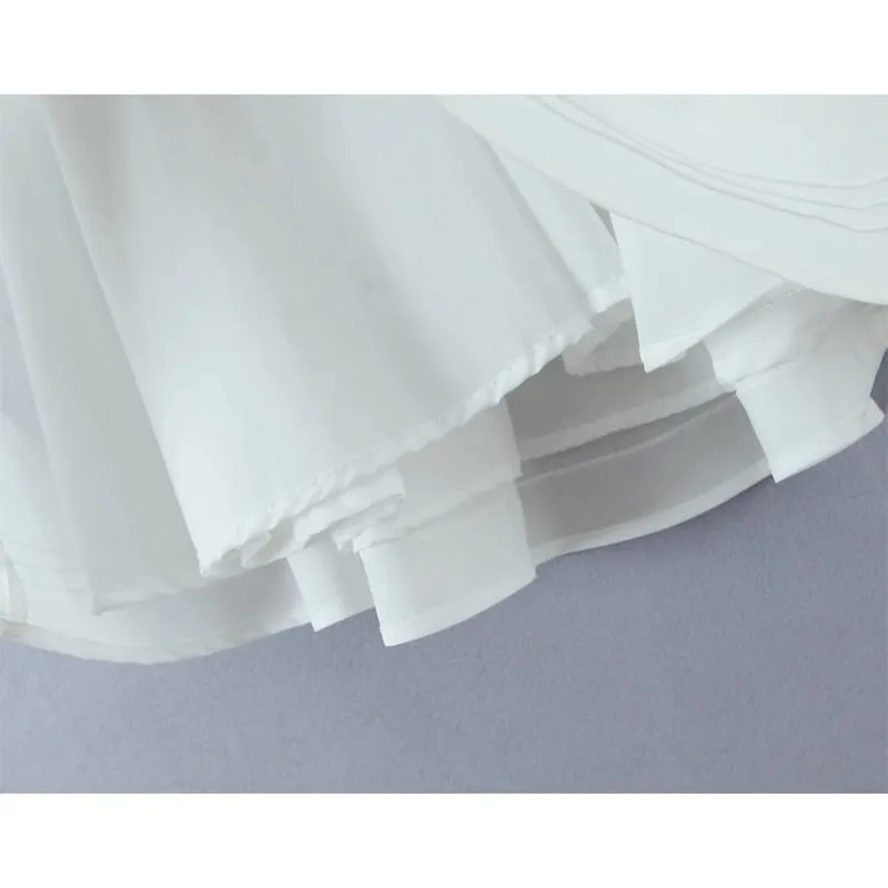 Sexy profundo v halter branco mini vestido feminino moda sem costas a linha elegante vestidos de festa verão robe rendas até vestidos — image 7