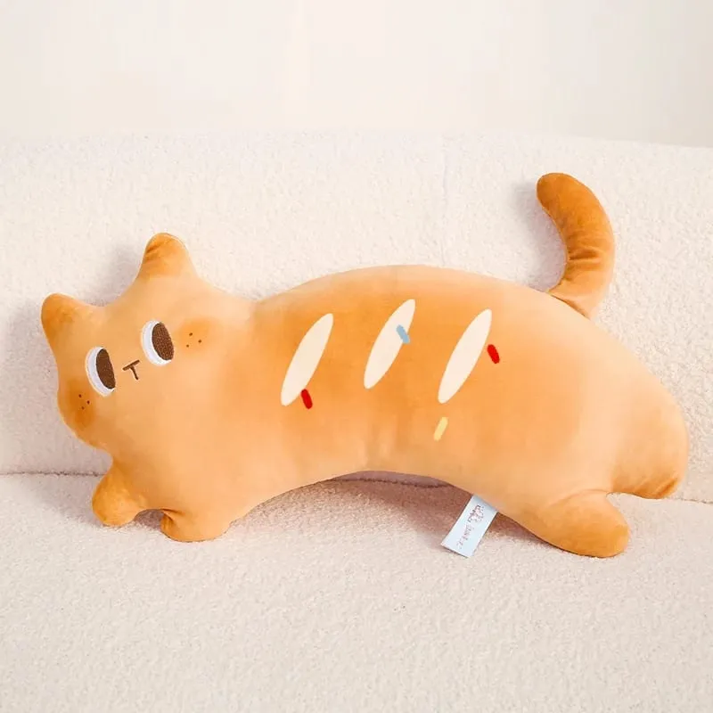 50cm Cute Toast Pillow Soft Plush Sofa Cushion Adorable Cat Rabbit Pig Bread Shape Hugging Pillow Gifts For Home Decor