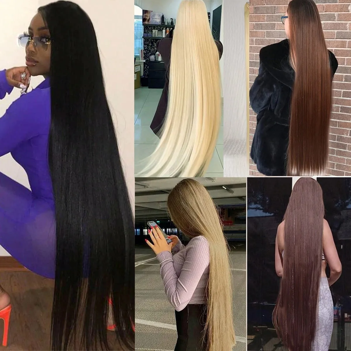 JKL Synthetic 5 Clip In Hair Extensions Long Straight Hairstyle Hairpiece Black Brown Blonde 80CM Natural Fake Hair For Women — image 7