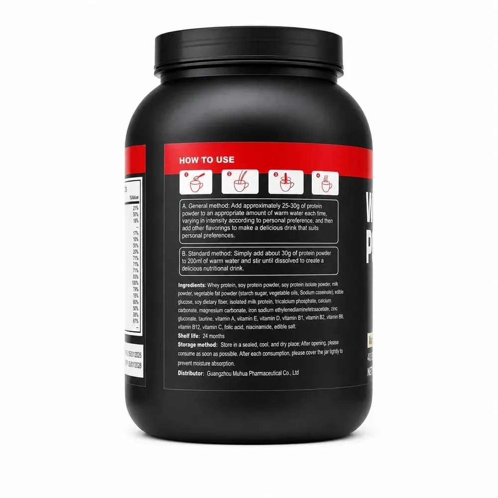 NurtureNova Whey Protein Powder Strawberry Flavor Nutrition for Muscle Building Sports Recovery Fitness Training 1KG 40 Servings