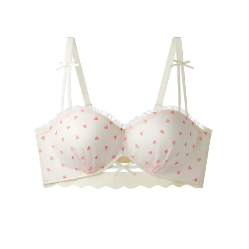 French Lace Push Up Bra For Small Bust Half Cup Anti‑Sag 2026 New Pure Desire Sexy Women Lingerie Brassiere 32-38 A-C