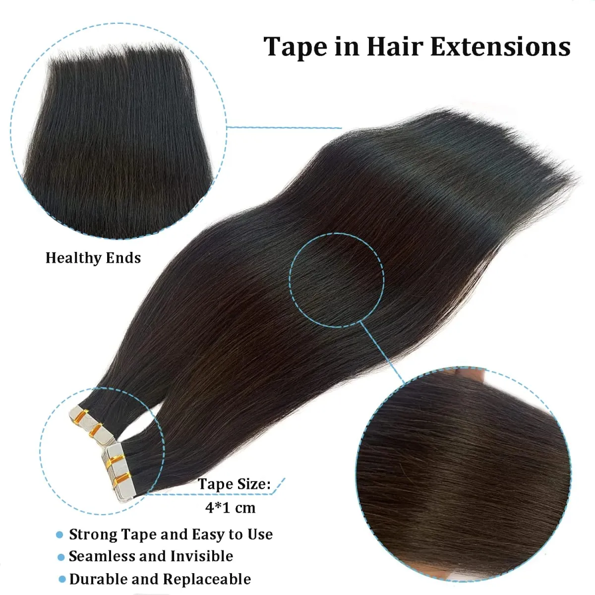 Tape in Human Hair Extension Straight Brazilian Human Hair Extension 2.5g 20pcs 50g Tapes Hair 100% Human Hair Natural Tape Hair — image 5