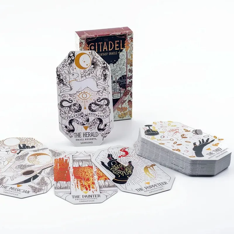 The Citadel A Fantasy Oracle - 60Cards Tarot Deeply Influenced By Fantasy Literature & Tabletop Games Magical Elements