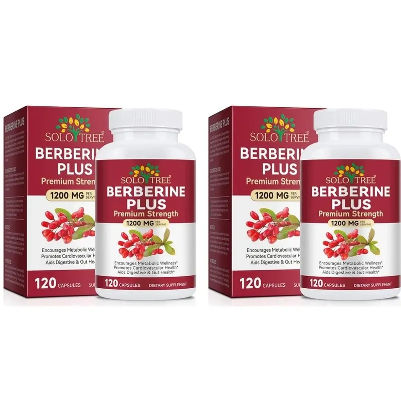 Berberine Plus Kapsler 1200mg Berberin HCl Metabolisme og fordøjelsessystemets tarmsundhed 120 kapsler — image 8